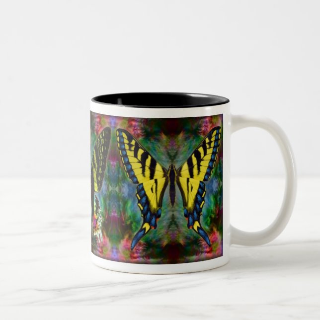 Butterfly Magic IV Two-Tone Coffee Mug (Right)