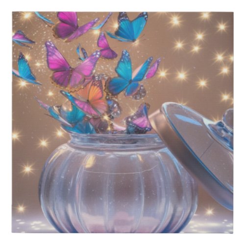 Butterfly Magic Let Your Imagination Soar Faux Canvas Print
