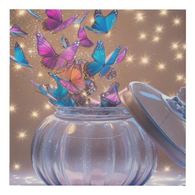 Butterfly Magic: Let Your Imagination Soar Faux Canvas Print (Front)