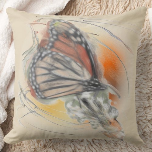 Butterfly Magic Throw Pillow