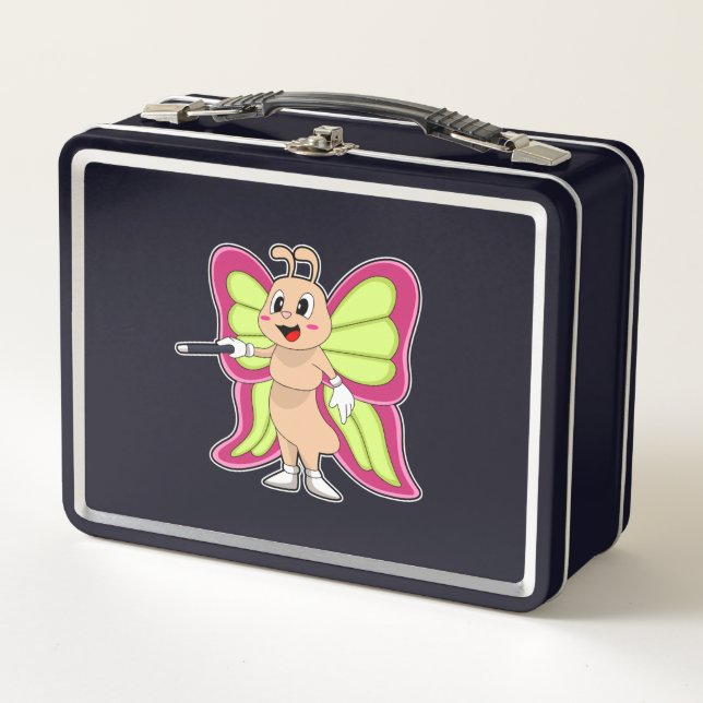 Butterfly Magic wand Metal Lunch Box (Front)