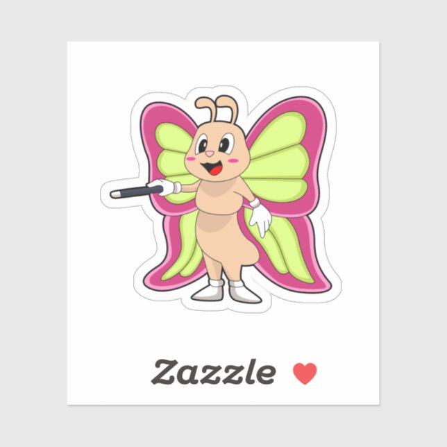 Butterfly Magic wand Sticker (Sheet)