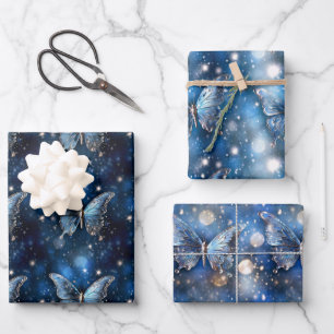 Butterfly magical enchanted pattern seamless chic wrapping paper sheets