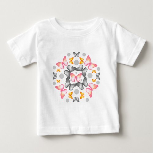 Butterfly Mandala Baby T_Shirt