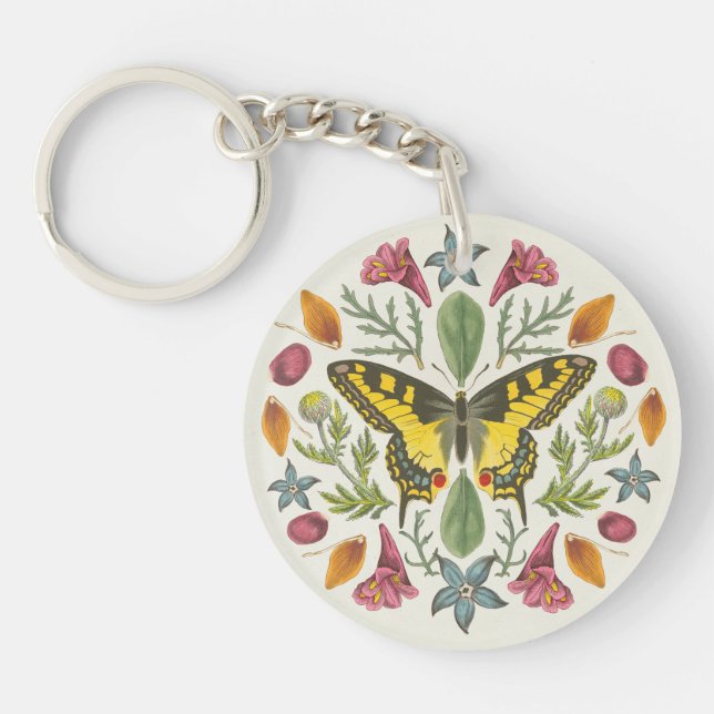 Butterfly Mandala Keychain (Front)