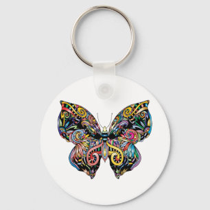 Butterfly Mandala Keychain