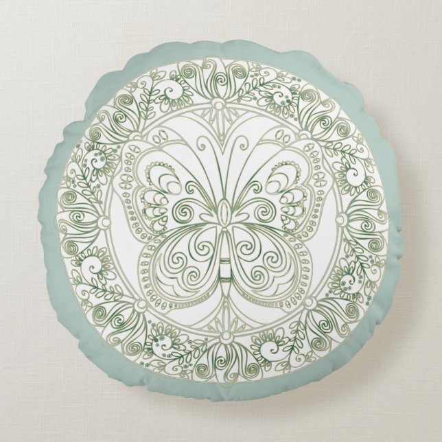 Butterfly Mandala - Pillow (Front)