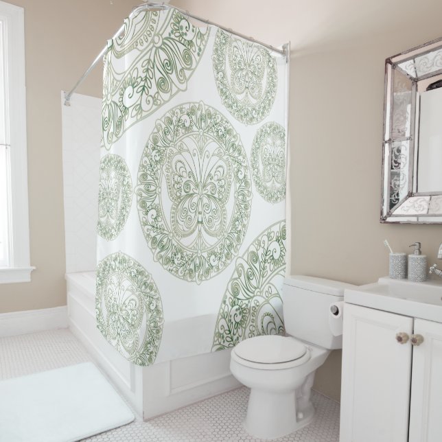 Butterfly Mandala - Shower Curtain (In Situ)