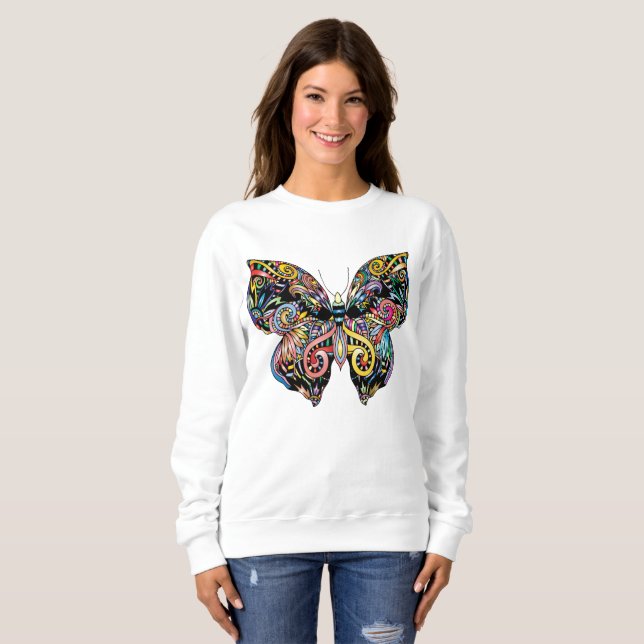 Butterfly Mandala  Sweatshirt (Front Full)