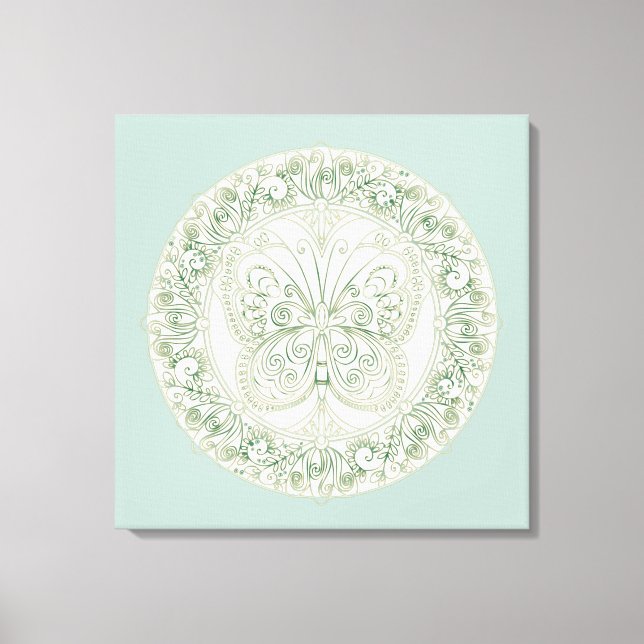 Butterfly Mandala - Wrapped Canvas Print (Front)