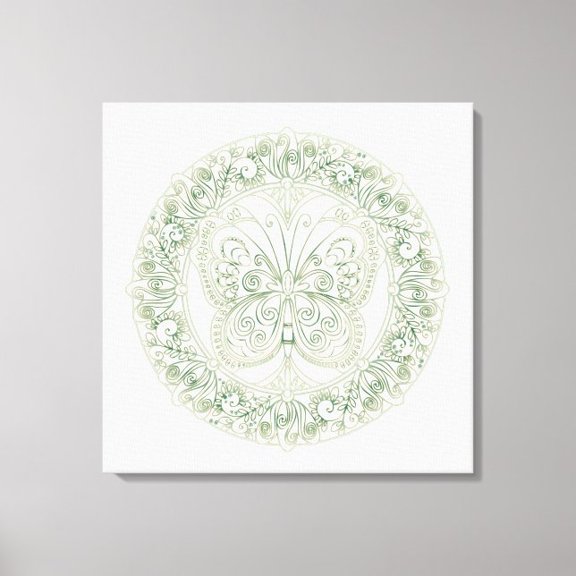 Butterfly Mandala - Wrapped Canvas Print (Front)