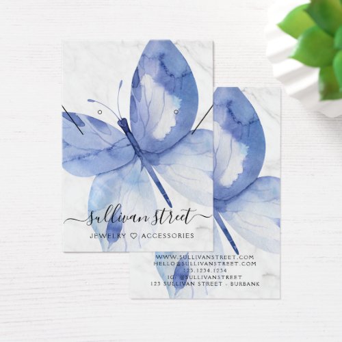Butterfly Marble Earrings Necklace Display Card