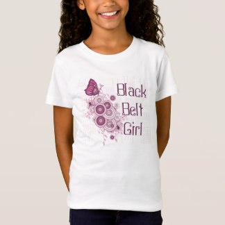 Butterfly Martial Arts Black Belt Girl T-Shirt
