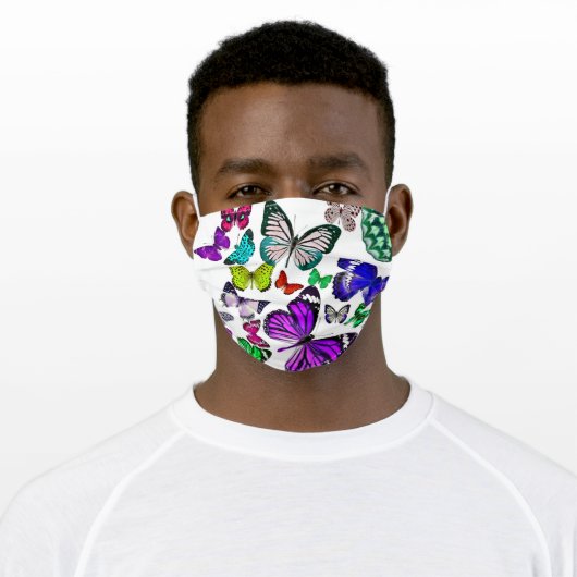 Butterfly mask, Butterflies mask, Butterfly, Adult Cloth Face Mask (Worn)