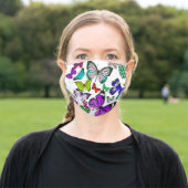 Butterfly mask, Butterflies mask, Butterfly, Adult Cloth Face Mask (Outside)