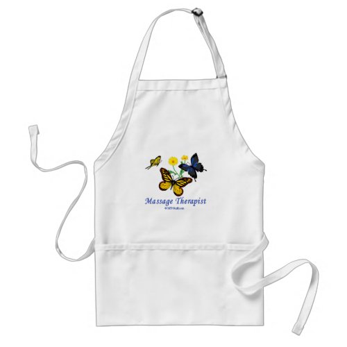 Butterfly Massage Therapist Adult Apron