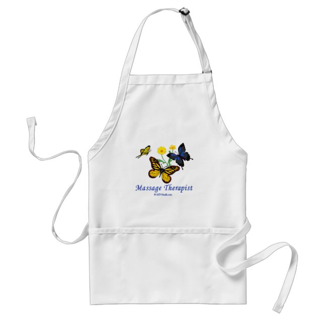 Butterfly Massage Therapist Adult Apron (Front)