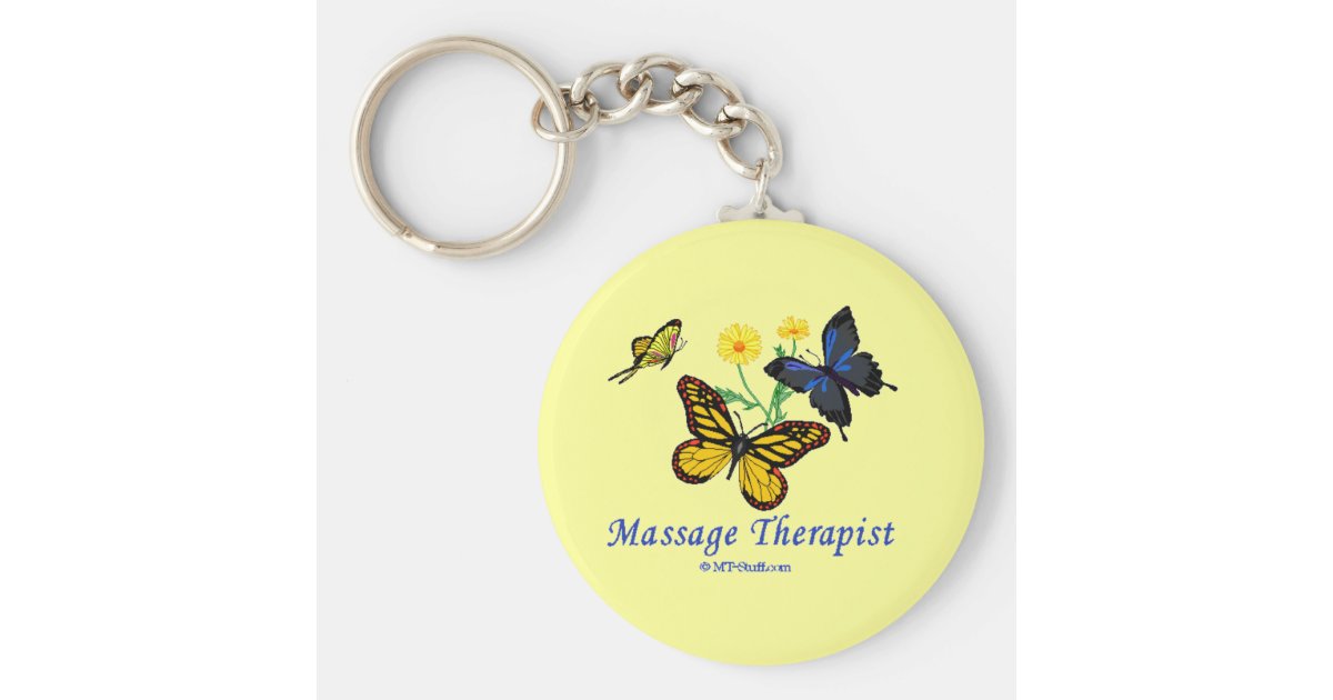 Butterfly Massage Therapist Keychain