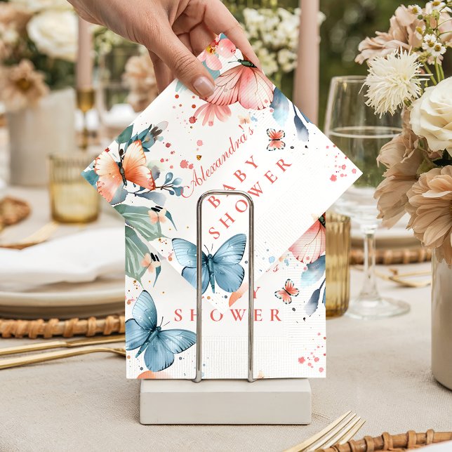 Butterfly Meadow Baby Shower Napkins (Creator Uploaded)
