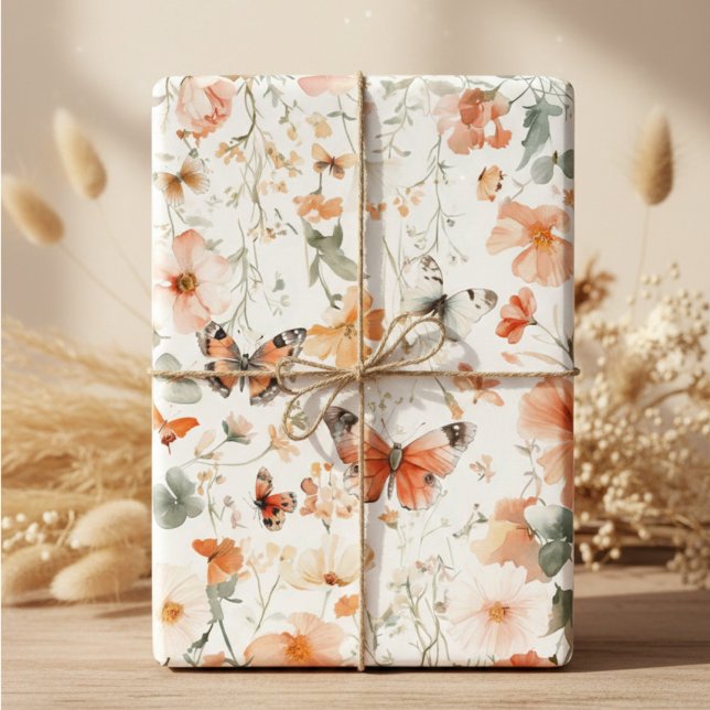 Butterfly Meadow Watercolor Pretty Wrapping Paper Sheets (Butterfly Meadow Watercolor Pretty Wrapping Paper Sheets
)