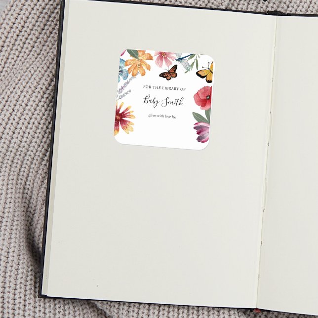 Butterfly Meadows Baby Shower Bookplate (Creator Uploaded)