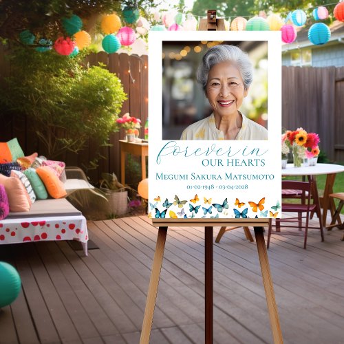 Butterfly Memorial Funeral Poster 24x36” 
