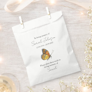 Butterfly Memorial Funeral Seed Favor Bag