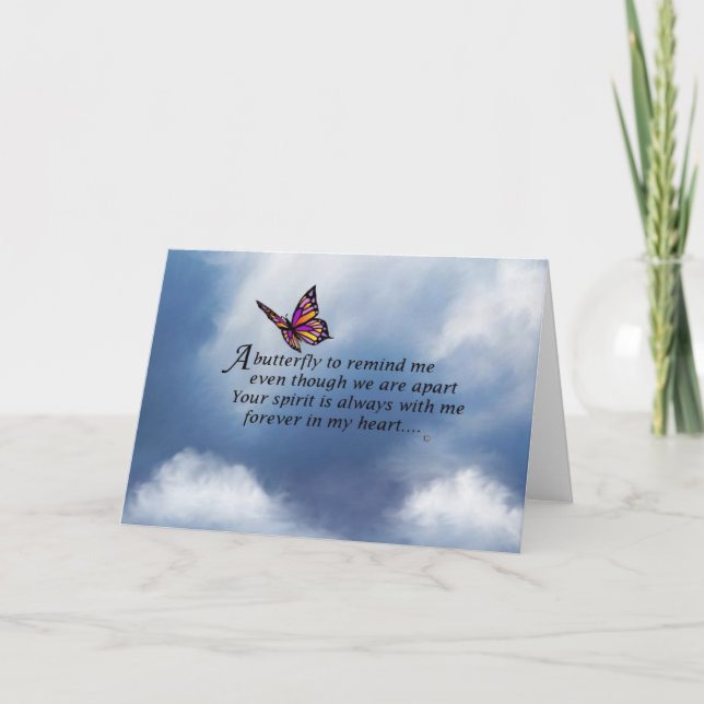 Butterfly Memorial Poem Card (Front)