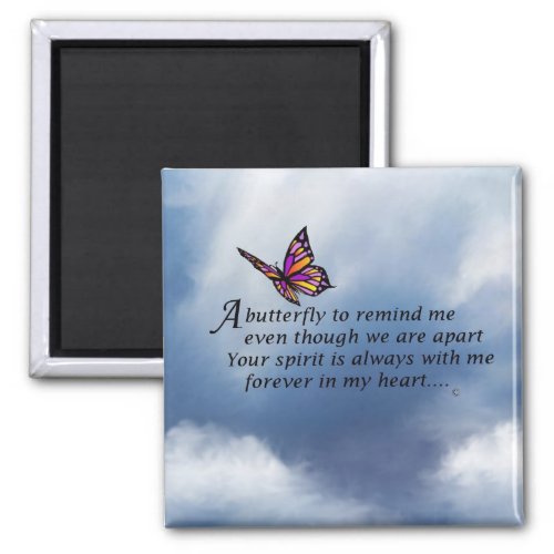 Butterfly Memorial Poem Magnet