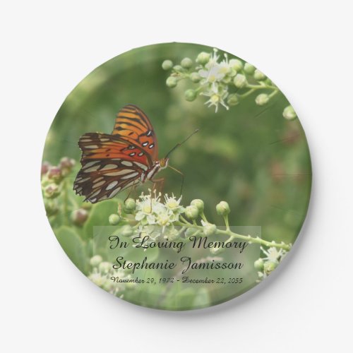 Butterfly, Memorial Service Paper Plates