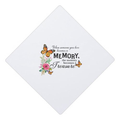 Butterfly memory graduation cap topper
