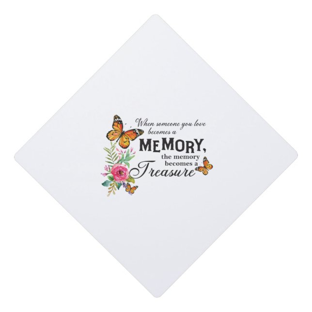Butterfly memory graduation cap topper (Front)