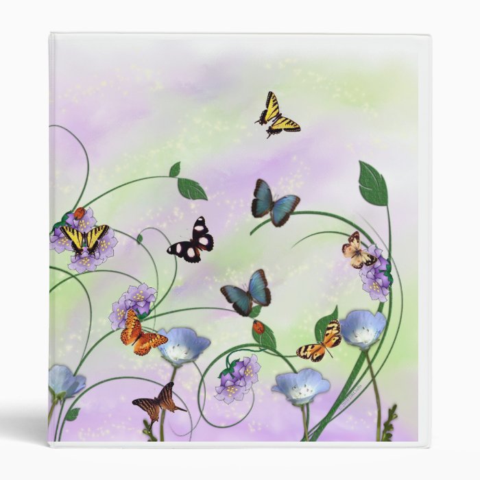 Butterfly Menagerie 3 Ring Binder