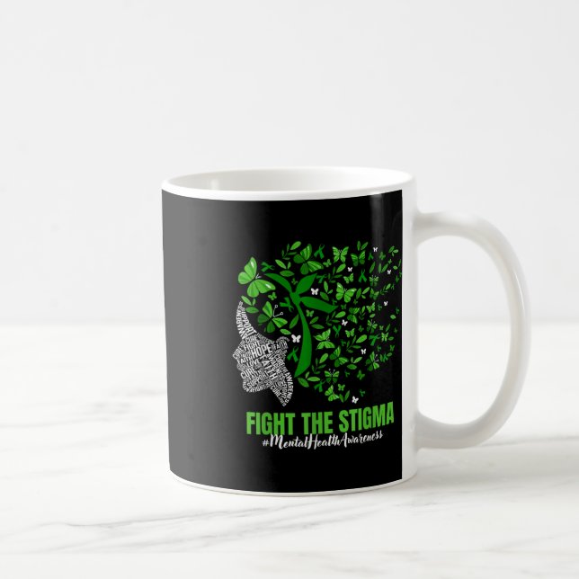 Butterfly Mental Health S Awareness Fight The Stig Coffee Mug (Right)