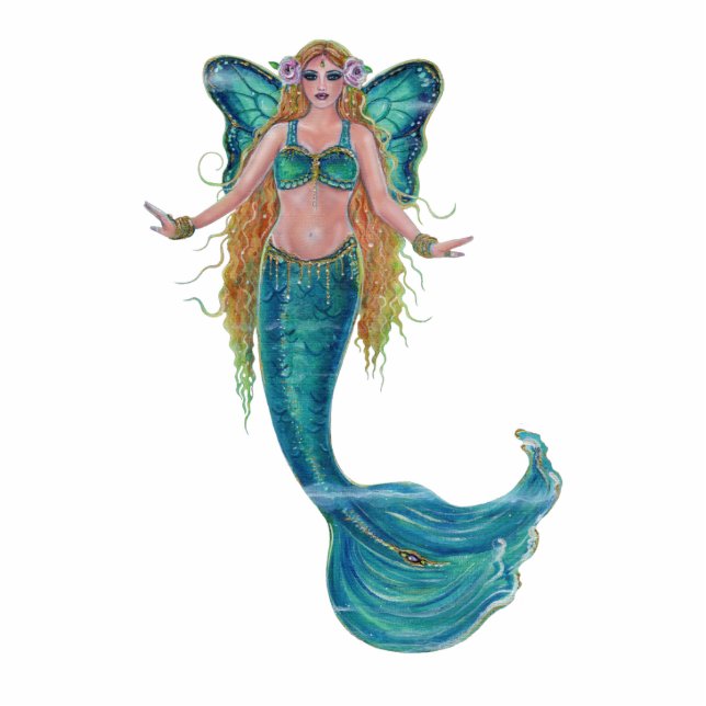 Butterfly mermaid art by Renee Lavoie Cutout (Front)