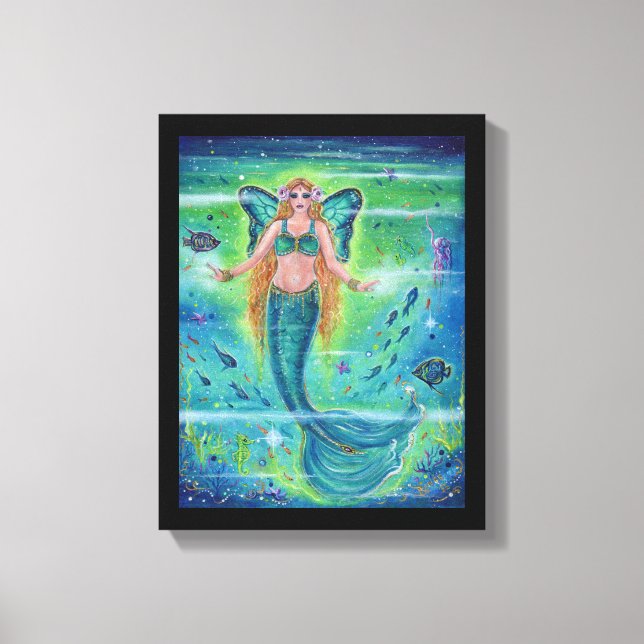 Butterfly Mermaid inner peace  by Renee Lavoie   Canvas Print (Front)