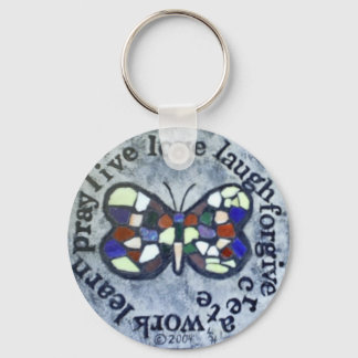 Butterfly Message Keychain