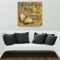Butterfly Metal Art with Faith Quote