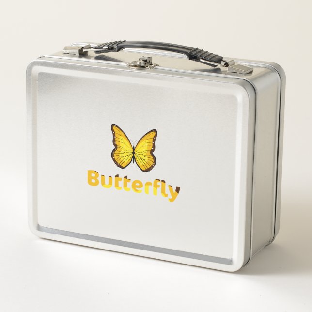 Butterfly Metal Lunch Box (Front)