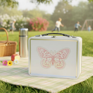 Butterfly Metal Lunch Box