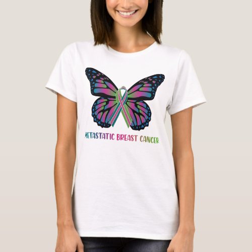 Butterfly Metastatic Breast Cancer Warrior T_Shirt