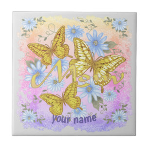 Butterfly Mom Ceramic Tile
