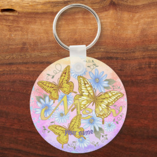 Butterfly Mom custom Keychain