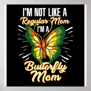 Butterfly Mom Gift, Mom Birthday Gift,Mother's Day Poster