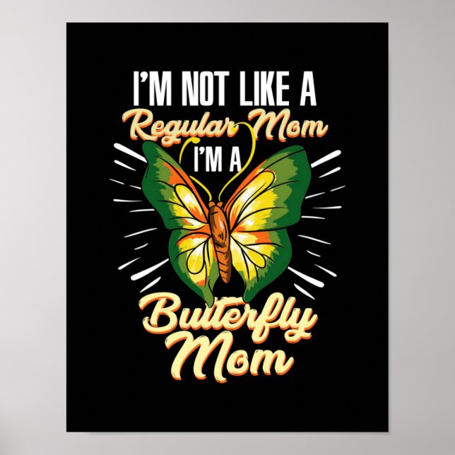 Butterfly Mom Gift, Mom Birthday Gift,Mother's Day Poster (Front)