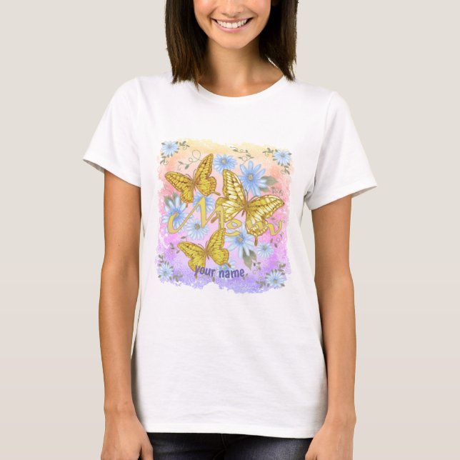 Butterfly Mom  T-Shirt (Front)