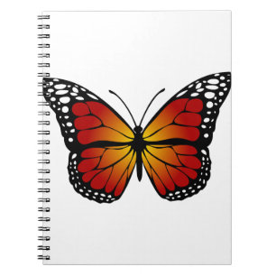 Butterfly Monarch Abstract Artistic Line Art Notebook