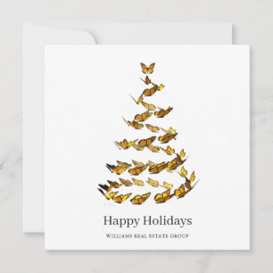 Butterfly Monarch Christmas Corporate Greeting Hol Holiday Card