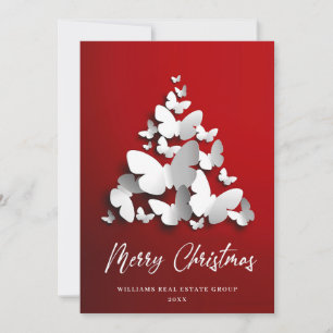 Butterfly Monarch Christmas Corporate Greeting Holiday Card