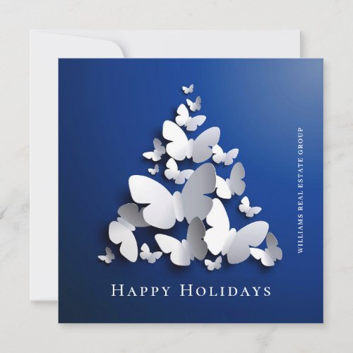 Butterfly Monarch Christmas Corporate Greeting Holiday Card